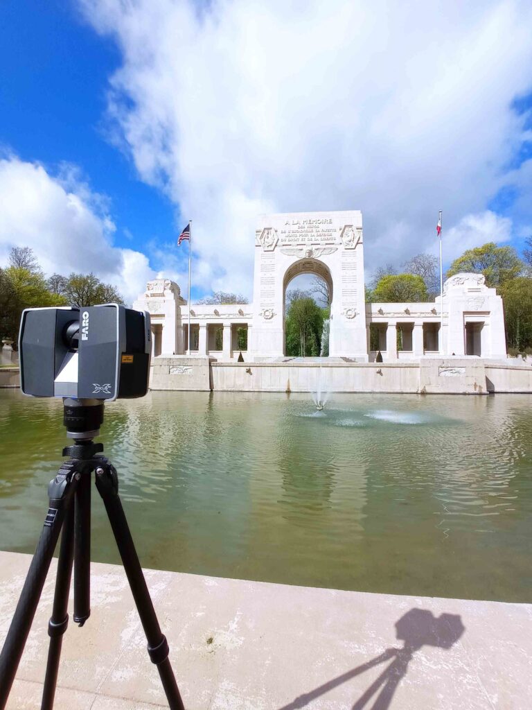 Relevé laser 3D d’un monument à Marnes-la-Coquette avec scanner FARO – relevé architectural par Localitech