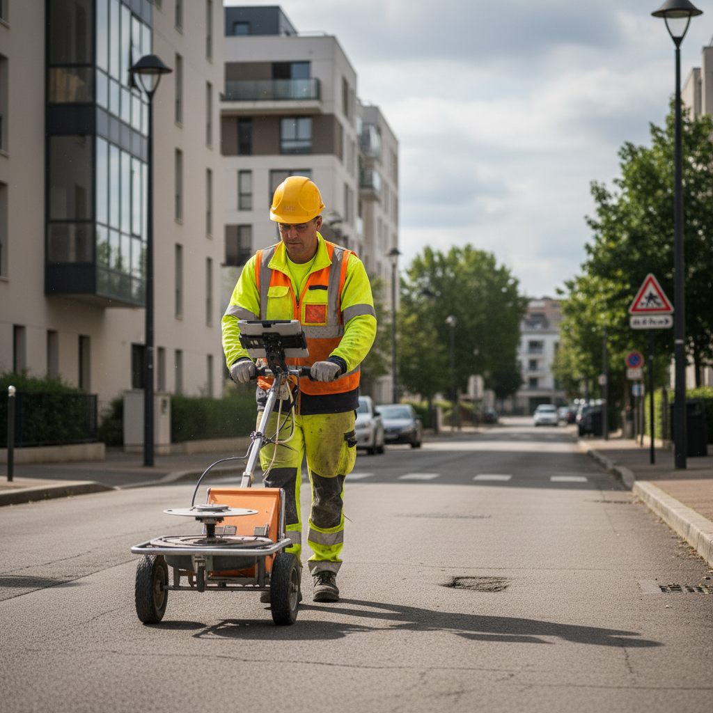 Détection de réseaux enterrés à Montigny-le-Bretonneux
