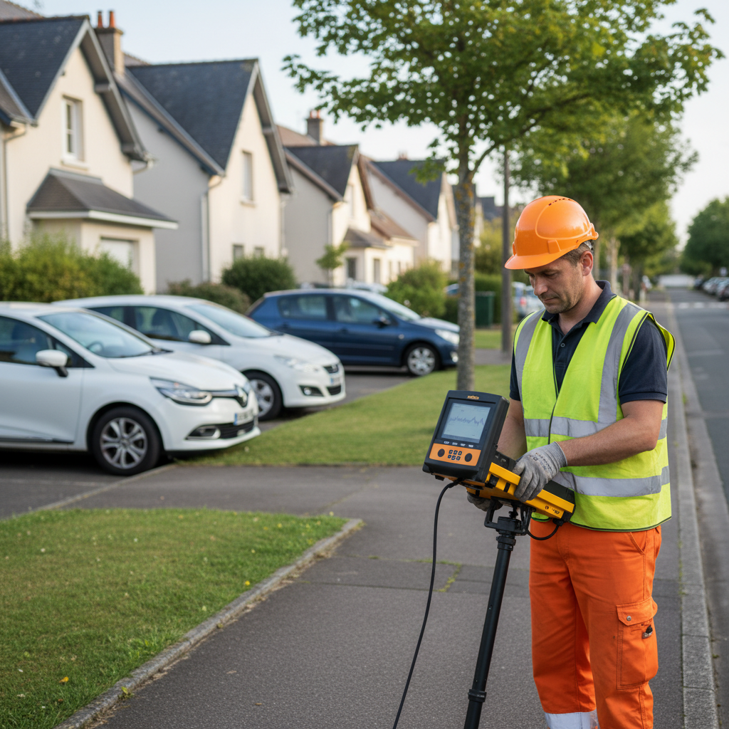 Détection de réseaux enterrés à Le Chesnay-Rocquencourt