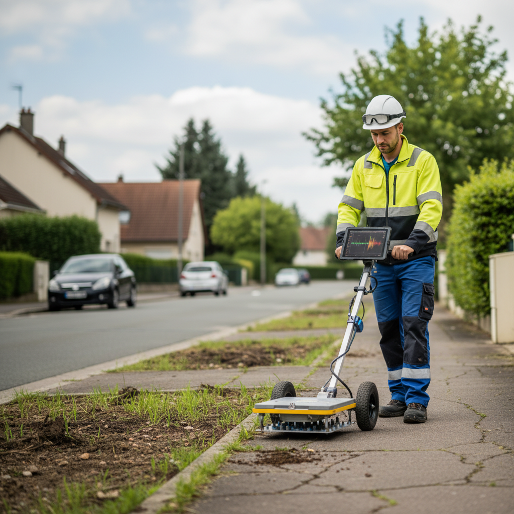 Détection de réseaux enterrés à Les Clayes-sous-Bois