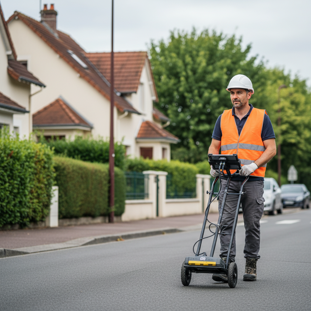 Détection de réseaux enterrés à Fontenay-le-Fleury