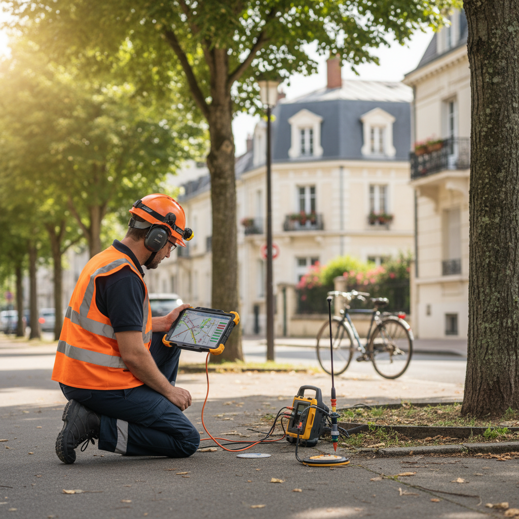 Détection de réseaux enterrés à Mantes-la-Ville : expertise et précision
